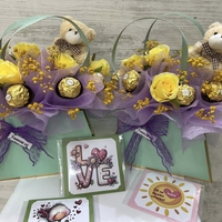 Ментови чантички с бонбони и мече