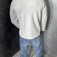 Мъжка Oversize Блуза с Външни Шевове в Бял Цвят 180