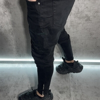 Дънков Панталон с Ципове на Крачолите в Черно 10268