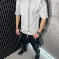 Тениска с Декоративни Ципове