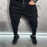 Дънков Панталон с Ципове на Крачолите в Черно 10268