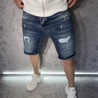 Мъжки Къси Дънки с Кръпки 743 1