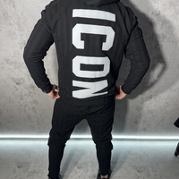 Спортен Екип в Черно с Надпис