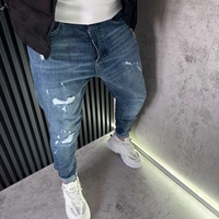 Мъжки Дънки Сини с Леки Разкъсвания 352 4