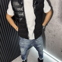 Мъжки Елек с Кожени Акценти