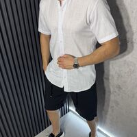 Риза с Релефна Повърхност в Бял Цвят