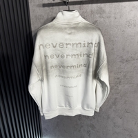 Блуза Oversize с Висока Яка и Цип