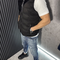 Мъжки Елек с Кожени Акценти