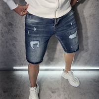 Мъжки Къси Дънки с Кръпки 743 1