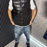 Мъжки Елек с Кожени Акценти