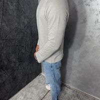 Мъжка Oversize Блуза с Външни Шевове в Сив Цвят 180