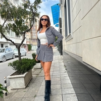 Сет от сако и мини пола - Черно и Бяло