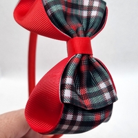 Диадема с коледна панделка |