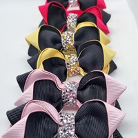 Ръчно изработени двуцветни панделки с камъни