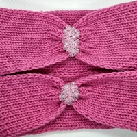 Дамски ръчно изплетени ленти за глава със стъклени кристали |