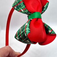 Диадема с коледна панделк