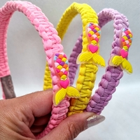 ДЕТСКА ДИАДЕМА ПЛЕТЕНА  текстил