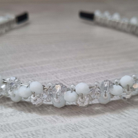 Дамска диадема със стъклени кристали