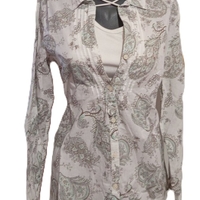 .Дамска шарена риза с цветен принт L размер