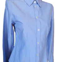 Елегантна синя риза с дълъг ръкав -М