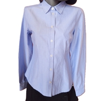 Елегантна синя риза с дълъг ръкав -М