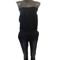 Дамски дънков гащеризон -Basic Style /L/ размер