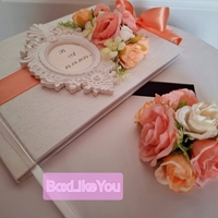🌸 Луксозна Ръчно Декорирана Книга за Пожелания  