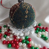 Коледна топка плетена