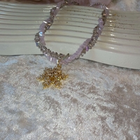 Колие с 3Д висулка снежинка