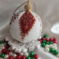 Коледна топка плетена