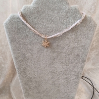 Колие с 3Д висулка снежинка