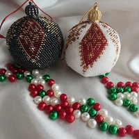 Коледна топка плетена