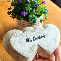 Декоративен сет от еко смола Сърце – за бижута и дребни предмети