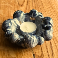 Бъбъл поставка  с гланцов финиш – ръчна изработка, мраморен дизайн