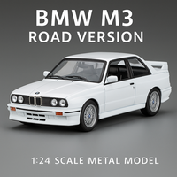 Метална кола с отварящи се врати капаци светлини и звуци BMW M3 E30 1:24