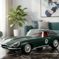 Метална кола с отварящи се врати капаци светлини и звуци Jaguar E-Type Reborn 1961 1:24