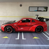 Метална кола с отварящи се врати, светлини и звуци Nissan GT-R Nismo 1:24