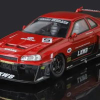Метална кола с отварящи се врати, светлини и звуци  Nissan Skyline GT-R R34 1:24
