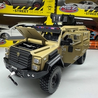 Метален военен джип с отварящи се врати капаци светлини и звуци 1:24