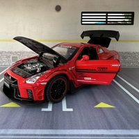 Метална кола с отварящи се врати, светлини и звуци Nissan GT-R Nismo 1:24