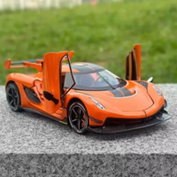 Метална кола с отварящи се врати капаци светлини и звуци Koenigsegg Jesko 1:24