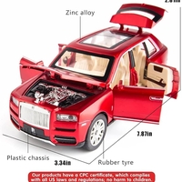 Метална кола с отварящи се врати, капаци, светлини и звуци Rolls-Royce Cullinan 1:22