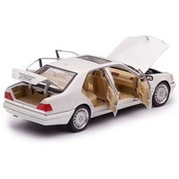 Метална кола с отварящи се врати капаци светлини и звуци Mercedes-Benz S-Class W140 1:24