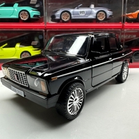Метална кола с отварящи се врати капаци светлини и звуци LADA 2107 1:18