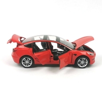 Метална кола с отварящи се врати светлини и звуци Tesla Model 3 - 1:24