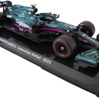 Метална кола Aston Martin AMR21 Sebastian Vettel 2nd Azerbaijan GP (Baku) Formula 1 2021 - Edicola 1:24