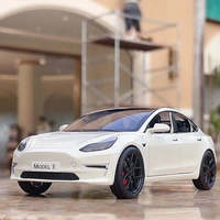 Метална кола с отварящи се врати светлини и звуци Tesla Model 3 - 1:24
