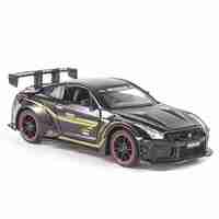 Метална кола с отварящи се врати, светлини и звуци Nissan GT-R Nismo 1:24