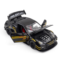 Метална кола с отварящи се врати, светлини и звуци Nissan GT-R Nismo 1:24