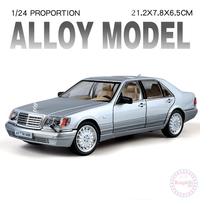 Метална кола с отварящи се врати капаци светлини и звуци Mercedes-Benz S-Class W140 1:24